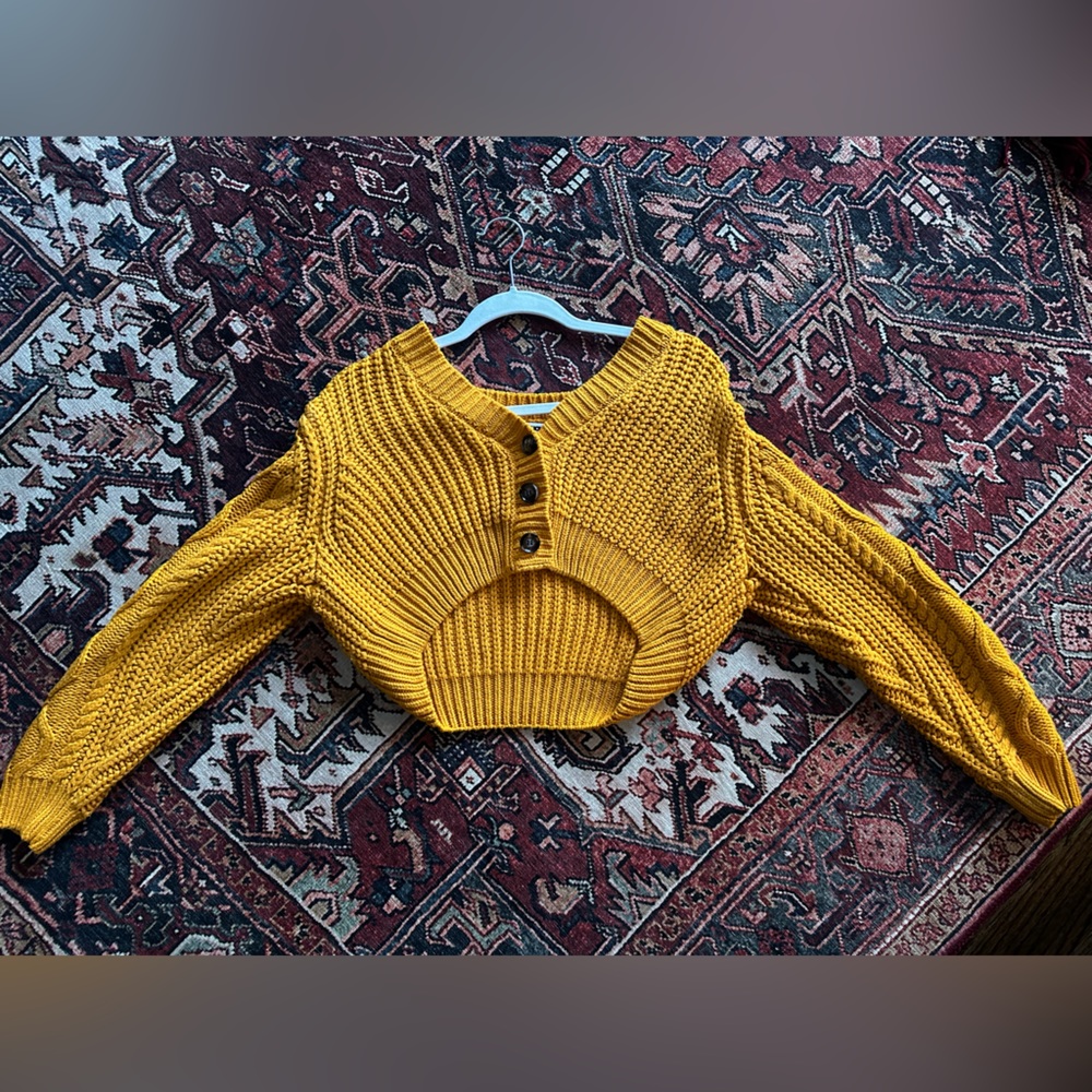 Makes you wonder cardigan- mustard (fashion nova size s)